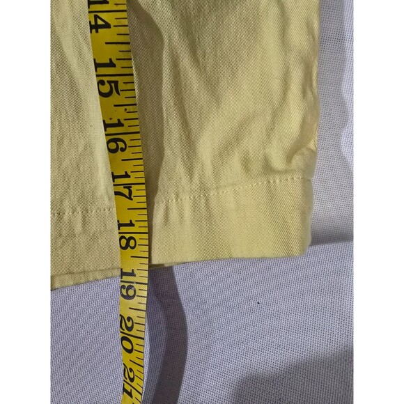 Chaps Men's Yellow Flat Front Casual Shorts - Perfect for Summer, Size 34 - Picture 6 of 7